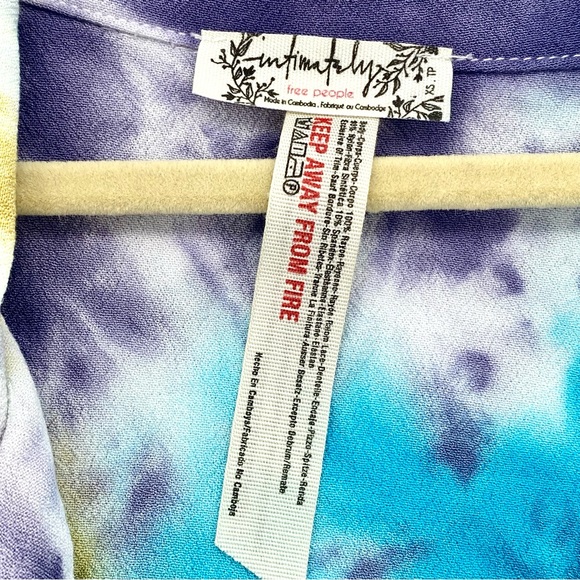 EUC Free People Intimately Elsa Tie Dye Surplice Bodysuit, XS - Picture 13 of 15